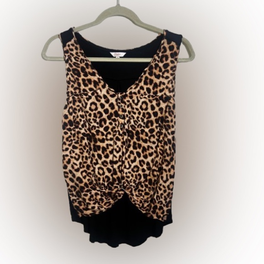 Candie's Leopard Print Tank Top - Size Medium